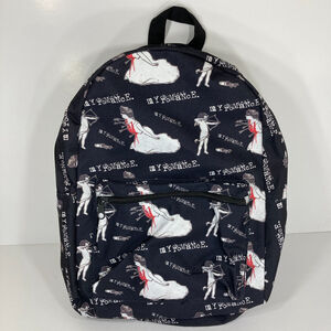 RARE My Chemical Romance Backpack‎ Cupid Bride Arrows AOP Black White Red Band